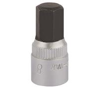 Elora Hexagon Screwdriver Socket, 1/4" Sq. Dr., 8mm