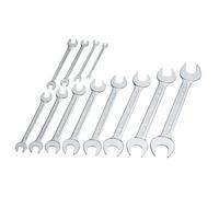 Elora Long Metric Open End Spanner Set 12 Piece 6 to 32 mm Chrome Plated 01276