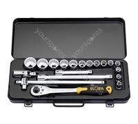 Elora Metric Socket Set, 1/2" Sq. Dr. (19 Piece)