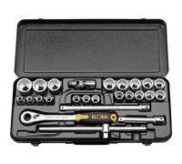 Elora Metric Socket Set, 1/2" Sq. Dr. (25 Piece)