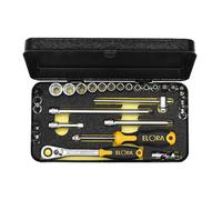 Elora Metric Socket Set 1/4"D 31 Piece Single Hex Standard Length 25931