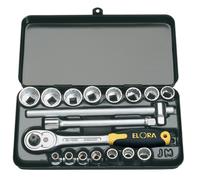 Elora Metric Socket Set, 3/8" Sq. Dr. (18 Piece)