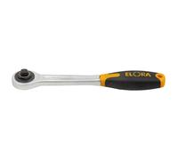 Elora Push Through Ratchet 1/4"D Length 145mm Spring loaded ball bearing 15162