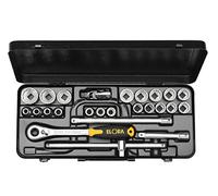 Elora Socket Spanner Set 1/2 Inch Set, 23 Pieces, 3/8 " - 1 1/4 AF, 770 OK Blue, 0770530222000