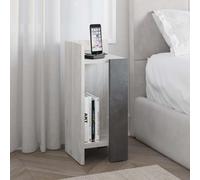 Elos' Modern Bedside Table Left Module 25cm Narrow Decortie Off White 1 Pack