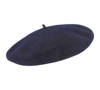 Elosegui Original French Beret Beret Made in Spain 100% Merino Wool with 13 Inch Wide Plate, blue, 7 1/8