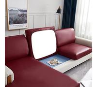 Elover Seat Cover Stretch Sofa Artificial Leather Cushion Cover with High Elasticity Waterproof and Oil Resistant Sofa Cushion Furniture Cover Sofa Protection