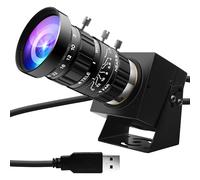ELP 0.0001Lux Starvis Manual Zoom USB Camera 5-50mm 10X Varifocal H.264 Low Light Webcam for Computer UVC USB2.0 Lightburn Camera HDR 100dB Webcamera High Speed 1080P@30fps Low Illumination Web Cam