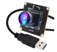 ELP 1080P 120fps USB Fisheye Camera Module for Computer 12MP PC Camera Wide Angle Web Camera for Desktop Computer Industrial Embedded USB Security Camera Mini Lightburn Camera for Raspberry Pi