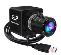 ELP 12mps USB Camera Manual Zoom Computer Camera 1080P 120fps Variable Focus Lightburn High Speed Camera 3.6-10mm 3X Zoom USB2.0 PC Cam Varifocal USB Security Webcam