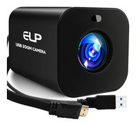 ELP 12X Zoom Webcam 4K 30fps USB Camera 1080P 60fps HDMI Webcamera Autofocus Manual Zoom Infrared Remote Control PC CAMERA H.265 H.264 High Speed Webcamera for Church Streaming Video Conference
