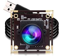 ELP 16MP Wide Angle USB Camera Module with 170degree Fisheye Lens for Raspberry Pi, Computer 4K Mini UVC USB2.0 Video Webcam Board Industrial PC Lightburn IMX298 Laptop, ELP-USB16MP01-L170