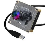 ELP 20MP USB Camera 4K 30fps USB 3.0 Type-C Webcam 3840P high-resolution camera with 95° wide-angle lens, distortion-free, plug & play for Windows, Linux, PC, Jetson Nano, industrial image processing