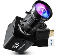 ELP 4K 60fps USB3.0 HDMI Camera Manual Zoom Webcam H.264 High Speed UVC Lightburn Cameras for Computer Low Illumination Simultaneous Output 10X Zoom Web_Camera for Windows Linux Mac TV Projector