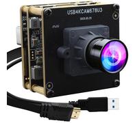 ELP 4K 60fps USB3.0 HDMI Camera Module H.264 Wide Angle High Speed UVC Lightburn Cameras for Computer Low Illumination Simultaneous Output Webcam M12 100° Web_camera for Windows Linux Mac TV Projector