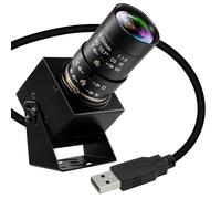 ELP 4K USB Camera Ultra HD 2160P Webcam Variable Focus 5-50mm 10X Zoom Varifocal Lens Plug and Play Web Conference Cam for Windows/Linux/Android/Raspberry pi USB4K03-UFV(5-50)