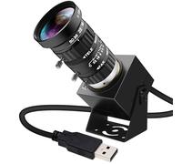 ELP 4K USB Webcam 1080P@120fps High Speed Camera With CS-Mount 5-50mm 10X Telephoto Zoom Manual Lens 12MP Close-Up Capability OpenCV Compatible Plug-and-Play for Live Streaming,Industrial Projects