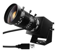 ELP 5-50mm 10X USB Zoom Camera 12mp Manual Zoom Webcam for Computer 1080P 120fps Variable Focus Lightburn Camera High Speed USB2.0 PC Cam Varifocal USB Security Webcamera for Video Conference