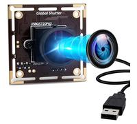 ELP 60fps Global Shutter USB Camera Module with 170° Fisheye Wide Angle Lens High Speed 720P Aptina AR0144 Webcam Plug and Play for Industrial Applications Jetson Nano Laptop Raspberry Pi