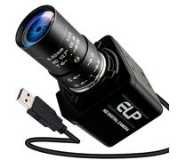 ELP 90fps Global Shutter USB Camera,1200P Golf Swing Webcam with High Frame Rate, 5-50 mm 10x Manual Zoom Lens, Industrial Cam for Image Processing, Lightburn, Jetson Nano, Live Streaming