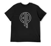 Elp Emerson Lake and Palmer Band Logo Rock Music Retro T-Shirt Black