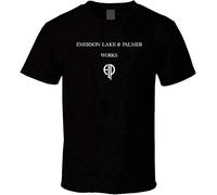 Elp Emerson Lake & Palmer T-Shirt Black Graphic Unisex Tee Shirt L