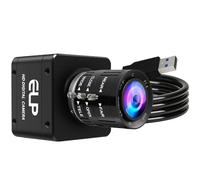 ELP High Speed Global Shutter USB3.0 Zoom Camera, 720P/200fps, 1200P/120fps, USB3.0/2.0 Manual Focus Lightburn Cameras for Windows, Linux, Mac, Pi (USB3.0 20Pin 3X Zoom)
