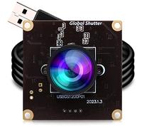 ELP High Speed Wide Angle Global Shutter USB Camera Module for Computer 1080P Mini UVC USB2.0 Webcam Board with 110degree No Distortion Lens AR0234 High Frame 90fps Web PC Camera Board for Laptop