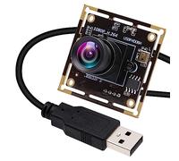 ELP Sony IMX323 Sensor Mini Low Light Wide Angle USB Camera Module with 100degree No Distortion Lens HD 1080P 0.01Lux USB2.0 Video Webcam Board UVC H.264 PC Camera for Computer, Laptop