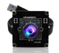 ELP Ultra HD 20MP USB3.0 Camera Module for Computer Mini UVC 3840P USB3.0/2.0 Lightburn Cameras for Windows Linux Mac Pi Wide Angle 95°(H) AR2020 4K 30FPS Webcam Board for PC Laptop Jetson Nano