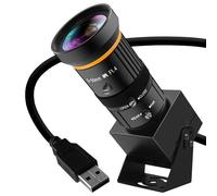 ELP USB Webcam 5MP Color Industrial USB Camera with CS-Mount 5-50mm 10X Manual Zoom Lens - 1944P@30fps, Plug-and-Play for PC, Live Streaming, Video Conferencing & Projects
