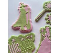 Elphaba Princess Cookie Biscuit Fondant Stamp and Cookie Cutter Ispired by Wicked