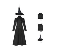 (Elphaba Trench Coat, 3XL) Wicked One Part Cosplay Costume Dresses Trench Coat Halloween Party Up Dress