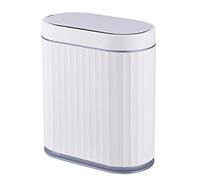 ELPHECO Bathroom Trash can Motion Sensor, Automatic Garbage can, Slim Plastic Smart Trash Bin with Lid, Commercial Intelligent Wastebaskets for Bedroom, Bathroom, Office, Grey, 2 Gallon
