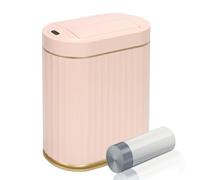 ELPHECO Butterfly 2 Gallon Plastic Trash can Motion Sensor (Pink Gold)