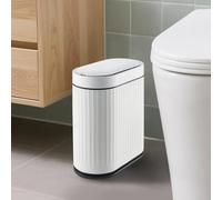 ELPHECO Motion Sensor Trash Can 2 Gallon Plastic Smart Garbage Can Waterproof Wastebasket Narrow Garbage Bin with Automatic lid for Bathroom, Bedroom, Kitchen, and Office