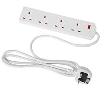 Elpine 2m 4 Gang Extension Lead - White.