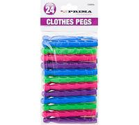 Elpine Dolly Cloth Pegs – Plastic, Non-Rusting, Strong – 24 Pack