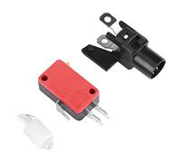 Elprico 100mm LED Button with Convex Plastic Cover for Game Consoles Interactive Machines DIY Assembly (100#-white+three-legged switch+LED light)