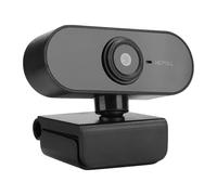 Elprico 1080P Computer Camera with Multifunctional Base Adjustable Angle of View Free Drive Webcam for Clear Call Support and Mac OS Suitable for Online Teaching Black (Black)