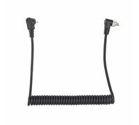 Elprico 2.5mm Flash Sync Cord Male to PC Cable, Professional Coiled Flash Sync Cable with Screw Lock for Camera and Flash Trigger, Integrated Lighting, Extended to 100cm