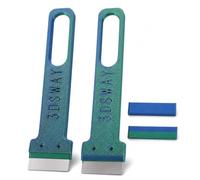 Elprico 2PCS 3D Printer Scraper, SK5 Steel Build Plate Cleaning Tool Print Bed Spatula with Screw Fixation, for Lab