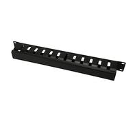 Elprico 2U Rack Mount Cable Management,12 Slots Matte Black Finish Rack Cable Management with Dustproof Panel for 19inch Standard Cabinets for Tower Units Monitors