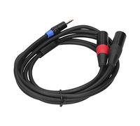 Elprico 3.5mm Stereo Male to Dual 2 XLR Male Plug Connector Converter Adapter Cable Cord,Gold-Plated Contacts, 24AWG Copper, Double Layer Shielding for Power Amplifier, Mixer, CD Player (#2)