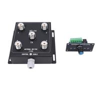 Elprico 4 Channel Remote Coax Antenna Switch, 500W PEP 1.8-60MHz HF Switcher 1 Output SO-239 Connector with +12V Control Voltage, for Ham Radio Amateur Broadcast (*AT14 switch + *controller kit)