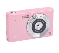 Elprico 48MP HD 4K Zoom Digital Camera, Anti Shake, Compact Lightweight Travel Camera for Teens Boys Girls,16x Digital Zoom Anti Shake, Ideal Small Camera Student Children Teen (Pink)