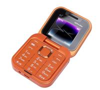 Elprico 4G LTE Flip Phone, Unlocked Seniors Cell Phone Dual SIM Standby 1.77" Screen with Bluetooth 5.0 and High Volume Speaker, for Elderly and Backup Emergency Use (Orange)