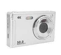 Elprico 50MP 4K Digital Camera with 16x Zoom, AF Autofocus Technology, Fill Light, Tripod Connector, Compact Portable Camera for Kid Student Children Teen Girl Boy Parent (Silver)