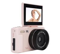 Elprico 5K WiFi Vlog Camera, 75MP 18X Zoom Digital Camera with 3" Flip Screen & Macro Lens,Vlogging for Travel (32GB Card Included)