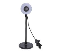 Elprico 5MP Webcam with Light,Webcam for PC with Microphone,Plug and Play,USB Computer Camera for Desktop,Auto-Focus,Bendable Rod,Web Camera for Online Learning Streaming